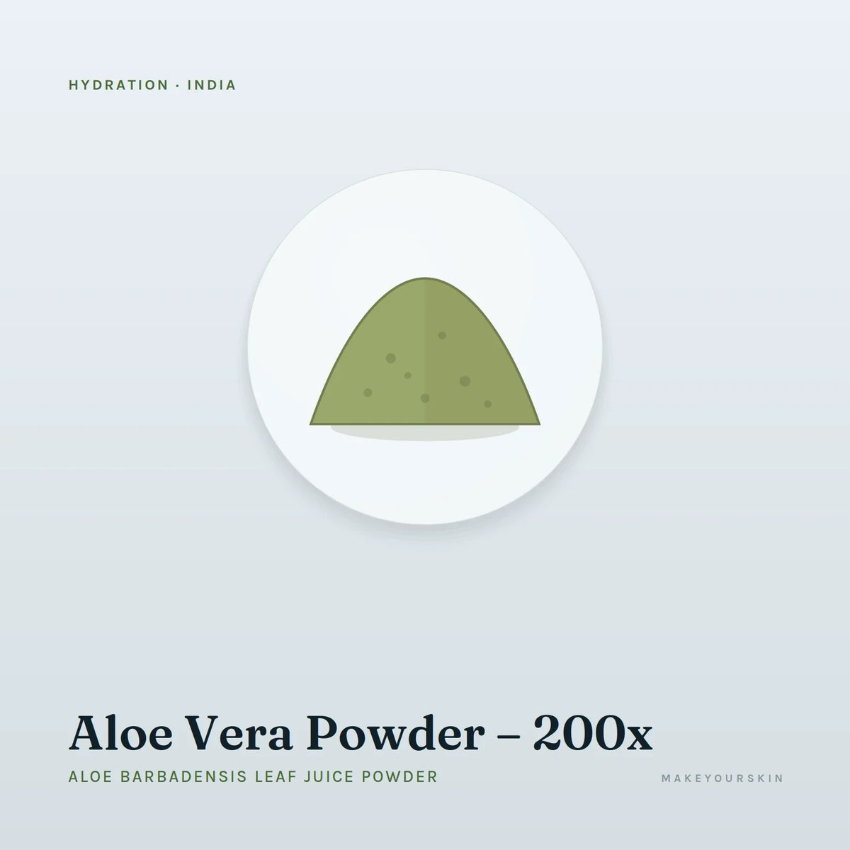 Aloe Vera Powder – 200x (Aloe Barbadensis Leaf Juice Powder) — powder, India · Ayurveda — MakeYourSkin