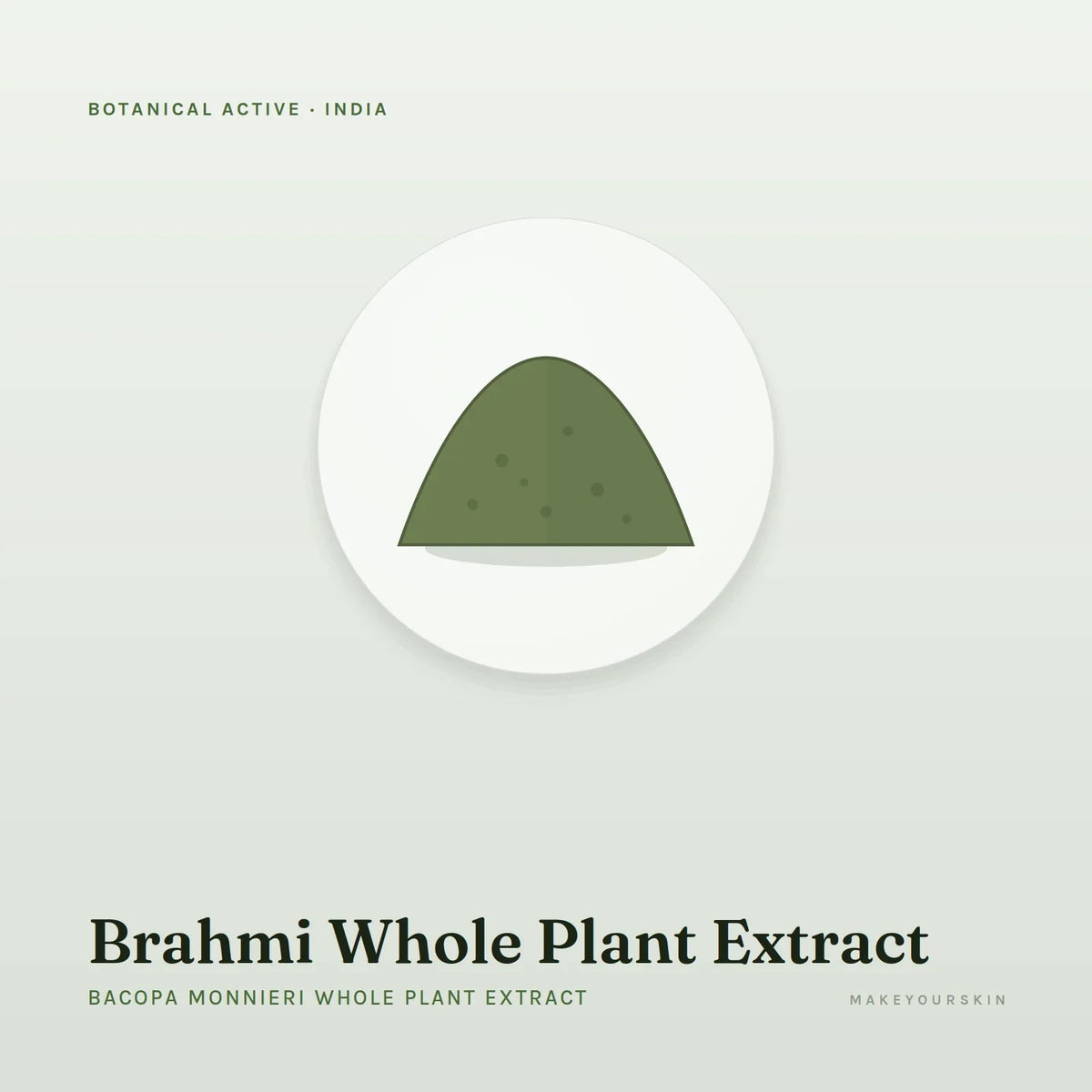 Brahmi Whole Plant Extract (Bacopa Monnieri Whole Plant Extract) — powder, India · Ayurveda — MakeYourSkin