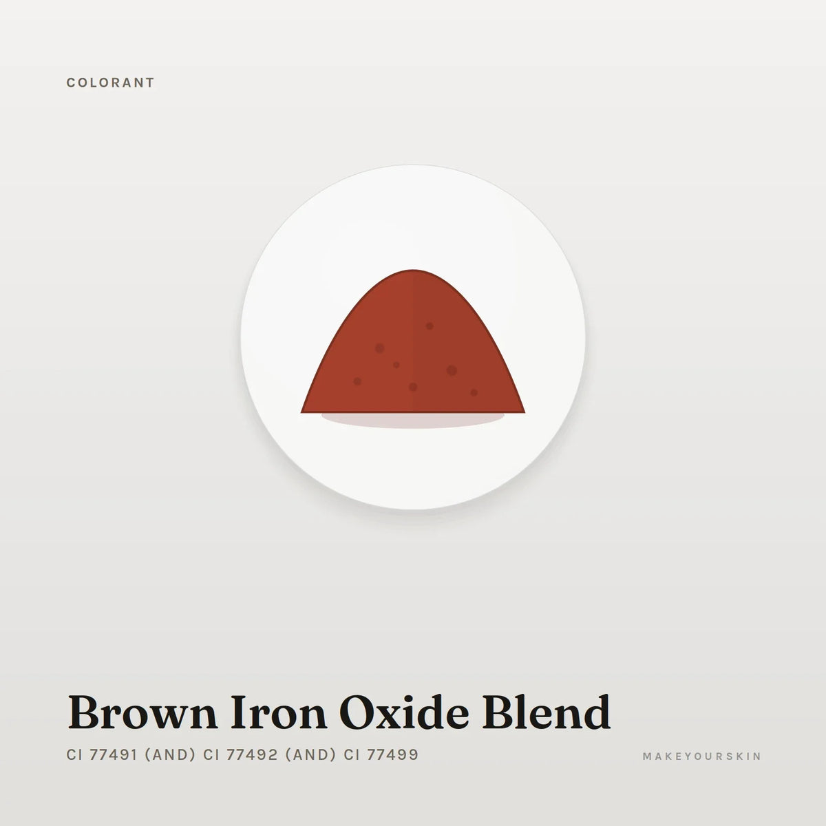 Brown Iron Oxide Blend (CI 77491 (and) CI 77492 (and) CI 77499) — powder, Global — MakeYourSkin