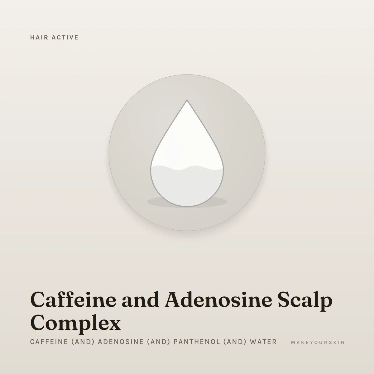 Caffeine and Adenosine Scalp Complex (Caffeine (and) Adenosine (and) Panthenol (and) Water) — liquid, Global — MakeYourSkin