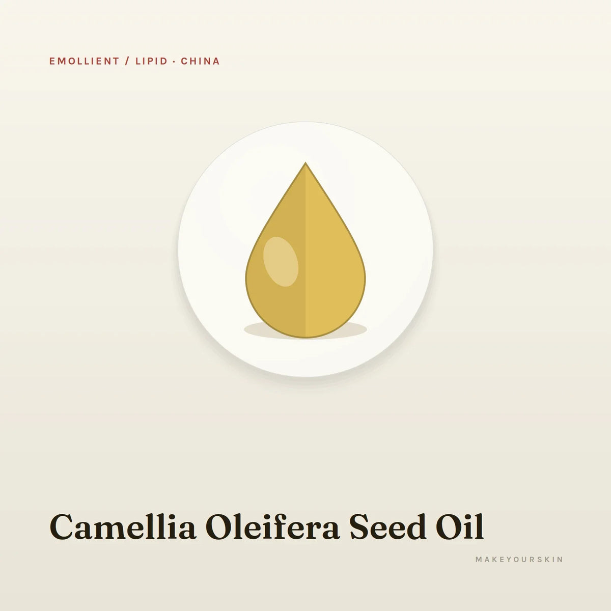 Camellia Oleifera Seed Oil — oil, China · TCM — MakeYourSkin