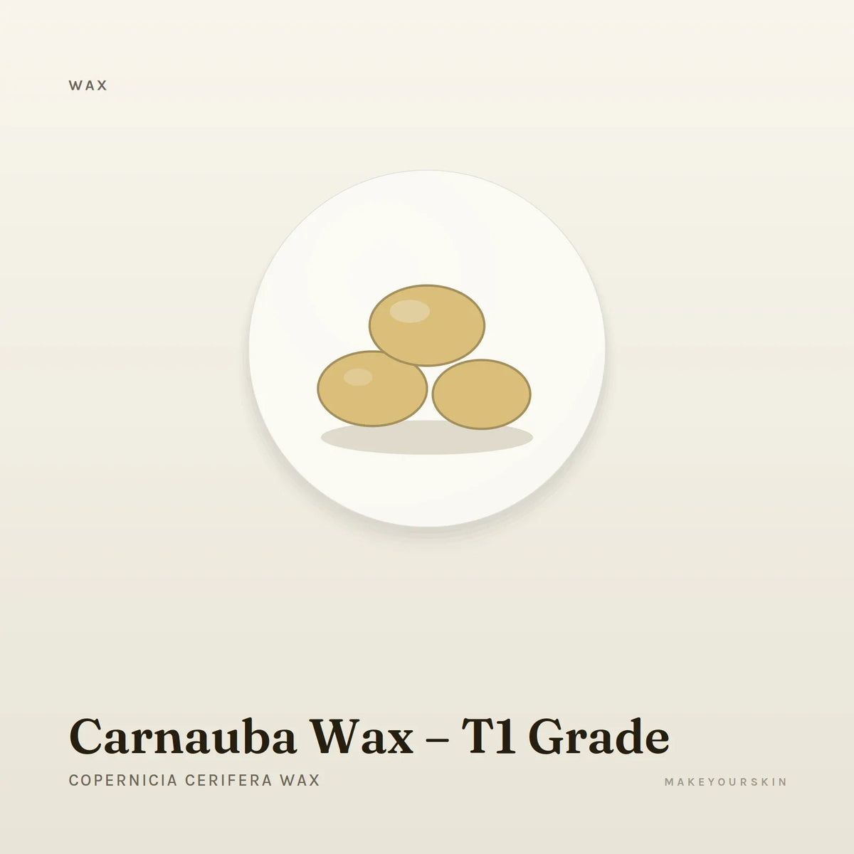 Carnauba Wax – T1 Grade (Copernicia Cerifera Wax) — wax / solid, Global — MakeYourSkin