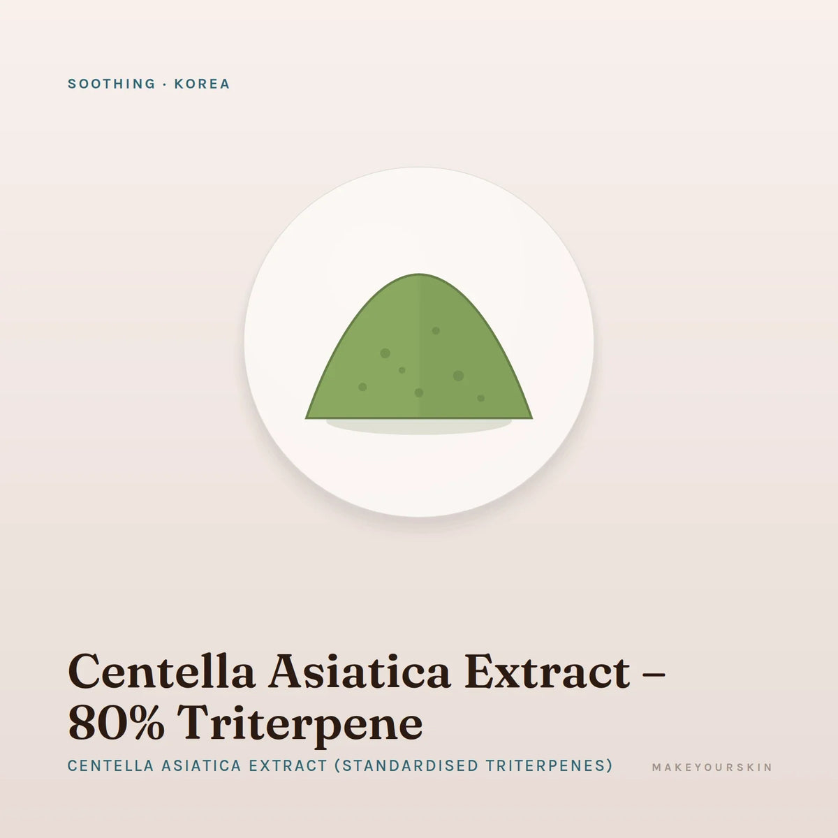 Centella Asiatica Extract – 80% Triterpene (Centella Asiatica Extract (Standardised Triterpenes)) — powder, Korea · K-Beauty — MakeYourSkin
