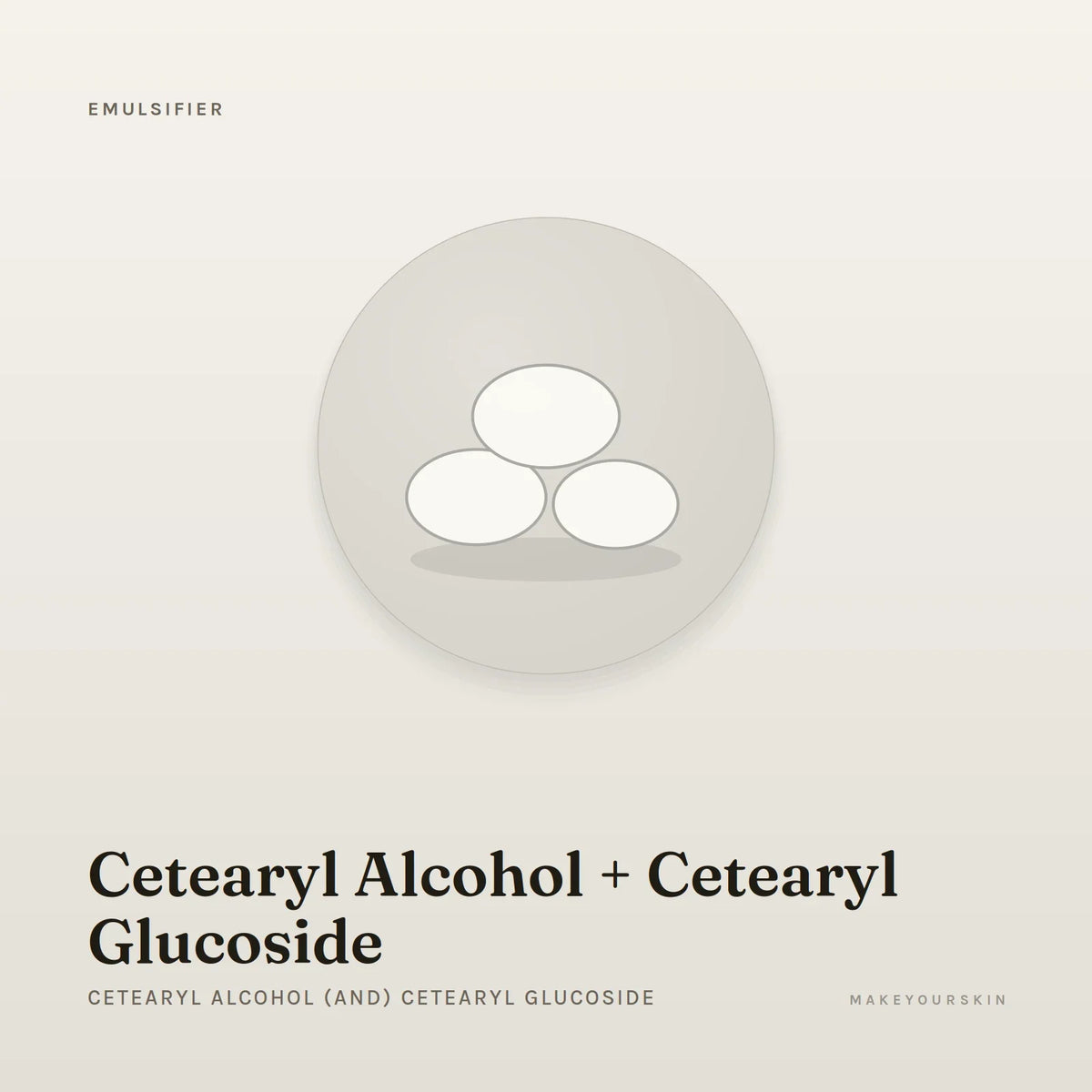 Cetearyl Alcohol + Cetearyl Glucoside (Cetearyl Alcohol (and) Cetearyl Glucoside) — wax / solid, Global — MakeYourSkin