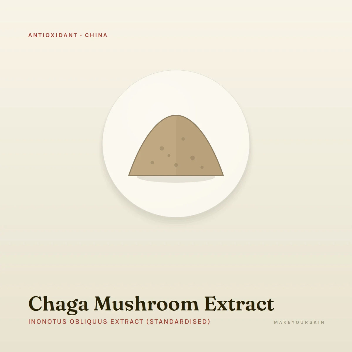 Chaga Mushroom Extract (Inonotus Obliquus Extract (Standardised)) — powder, China · TCM — MakeYourSkin
