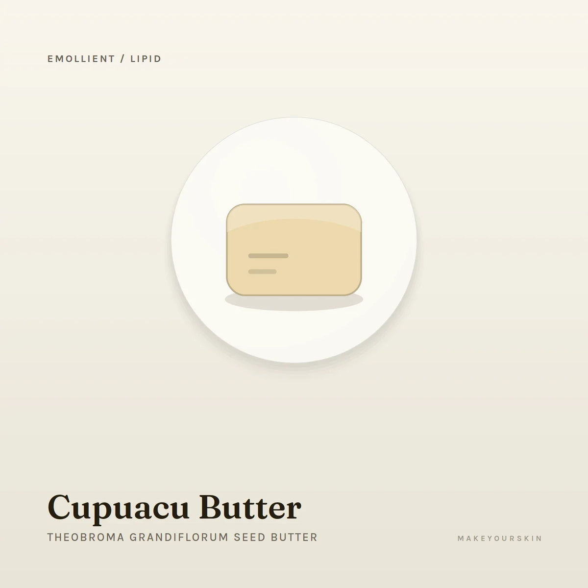 Cupuacu Butter (Theobroma Grandiflorum Seed Butter) — butter, Global — MakeYourSkin