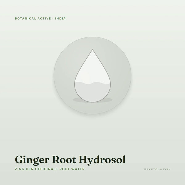 Ginger Root Hydrosol (Zingiber Officinale Root Water) — liquid, India · Ayurveda — MakeYourSkin