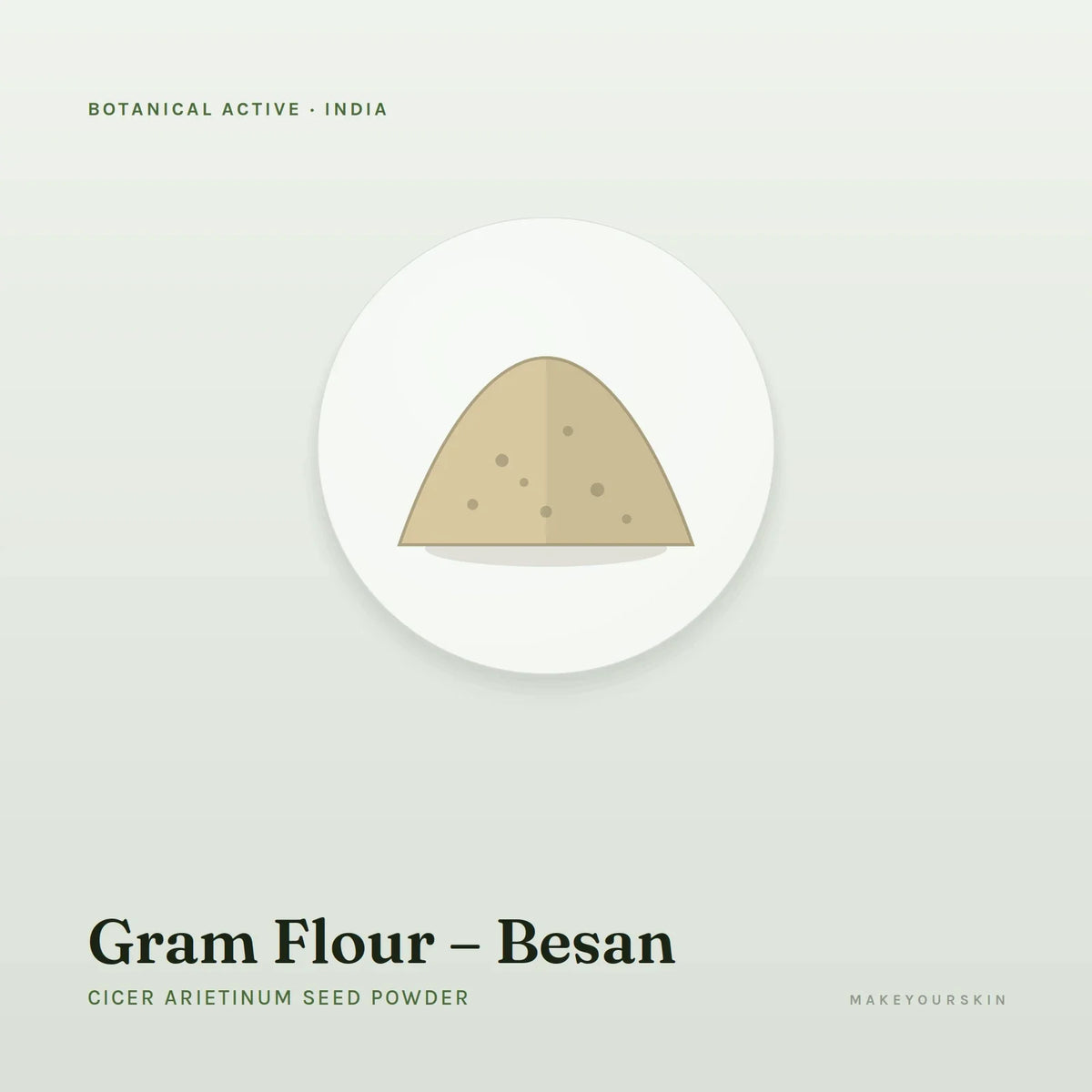 Gram Flour – Besan (Cicer Arietinum Seed Powder) — powder, India · Ayurveda — MakeYourSkin