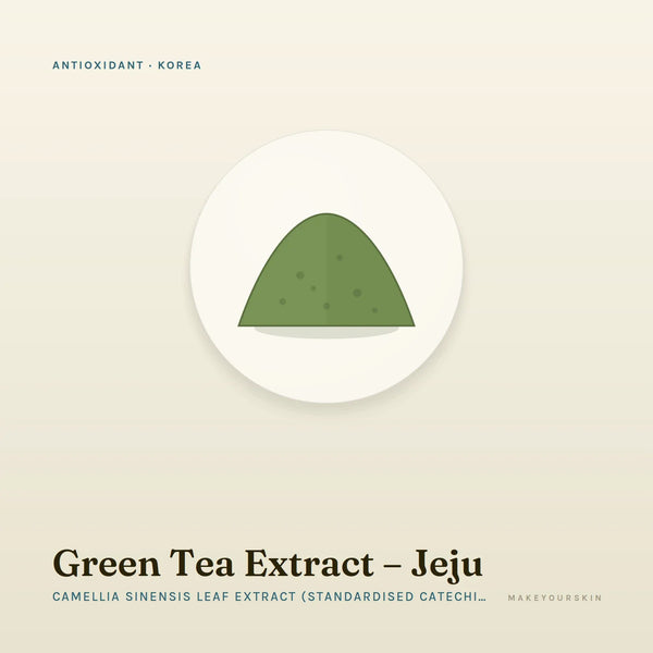 Green Tea Extract – Jeju (Camellia Sinensis Leaf Extract (Standardised Catechins)) — powder, Korea · K-Beauty — MakeYourSkin