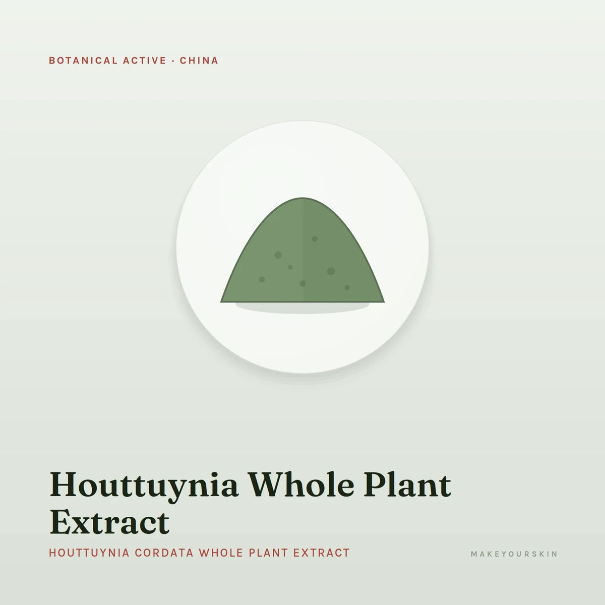 Houttuynia Whole Plant Extract (Houttuynia Cordata Whole Plant Extract) — powder, China · TCM — MakeYourSkin