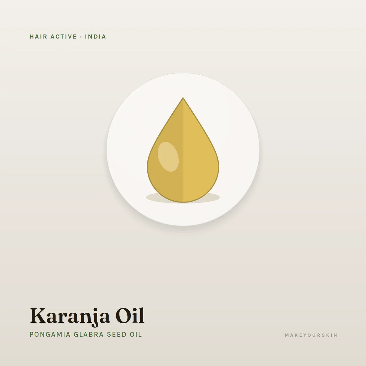 Karanja Oil (Pongamia Glabra Seed Oil) — oil, India · Ayurveda — MakeYourSkin