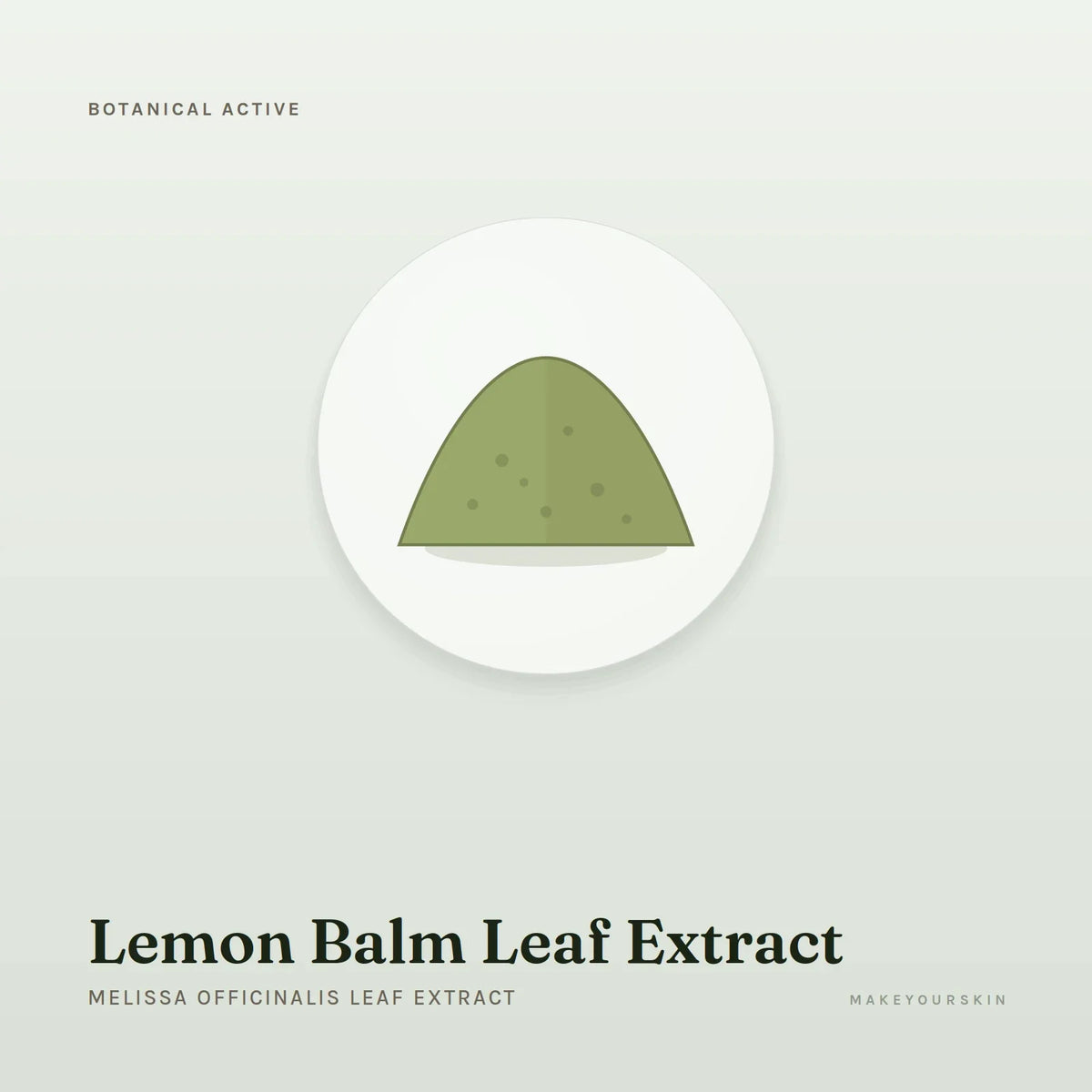 Lemon Balm Leaf Extract (Melissa Officinalis Leaf Extract) — powder, Global — MakeYourSkin