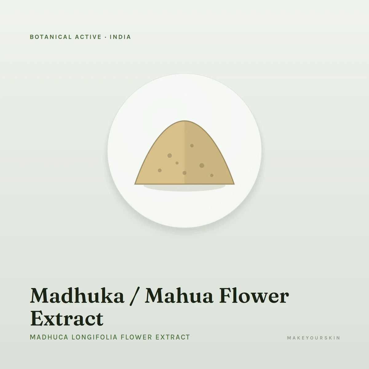 Madhuka / Mahua Flower Extract (Madhuca Longifolia Flower Extract) — powder, India · Ayurveda — MakeYourSkin