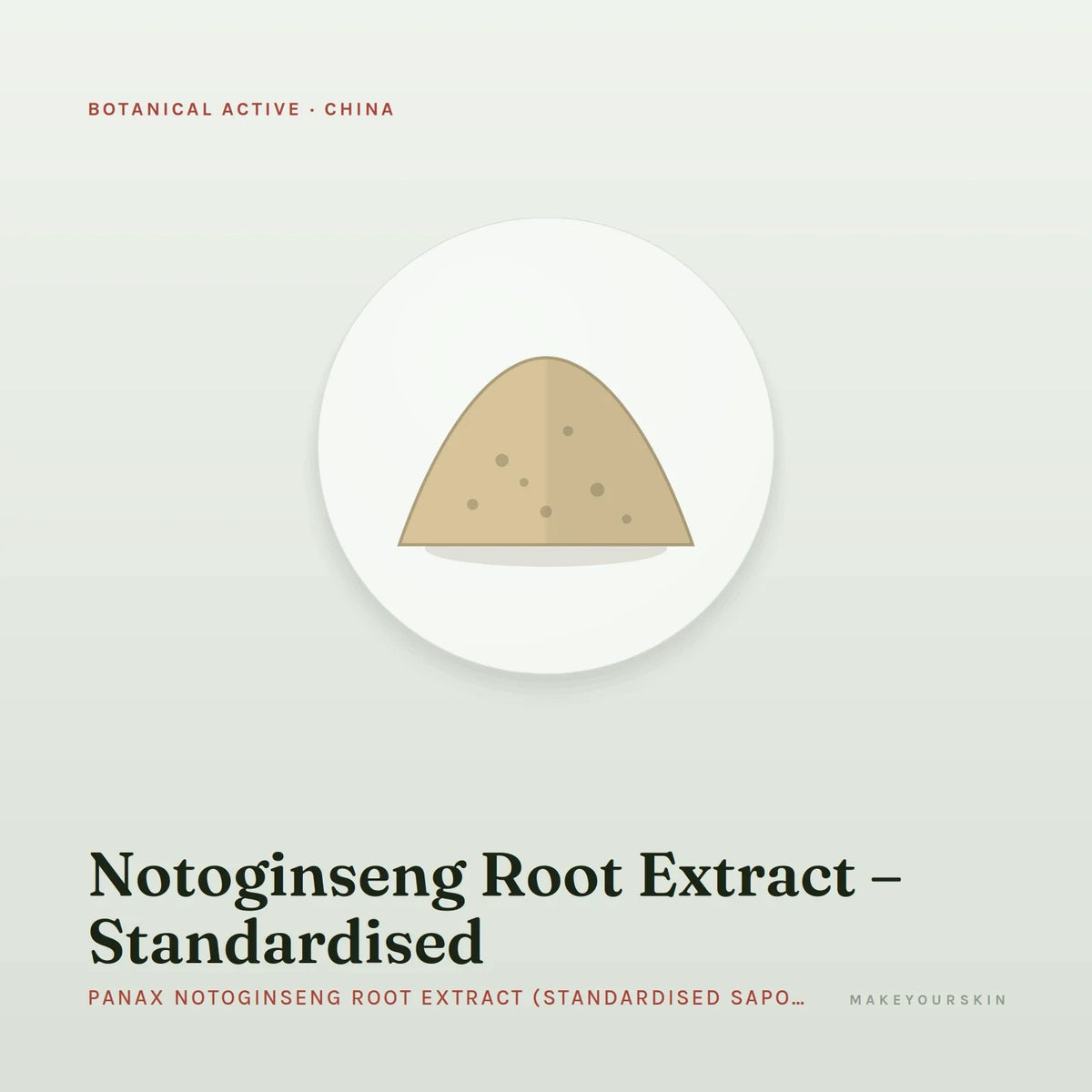 Notoginseng Root Extract – Standardised (Panax Notoginseng Root Extract (Standardised Saponins)) — powder, China · TCM — MakeYourSkin