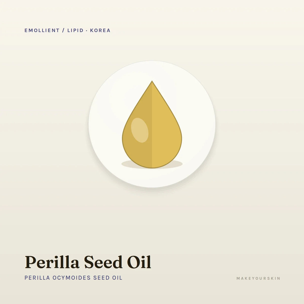 Perilla Seed Oil (Perilla Ocymoides Seed Oil) — oil, Korea · Japan — MakeYourSkin