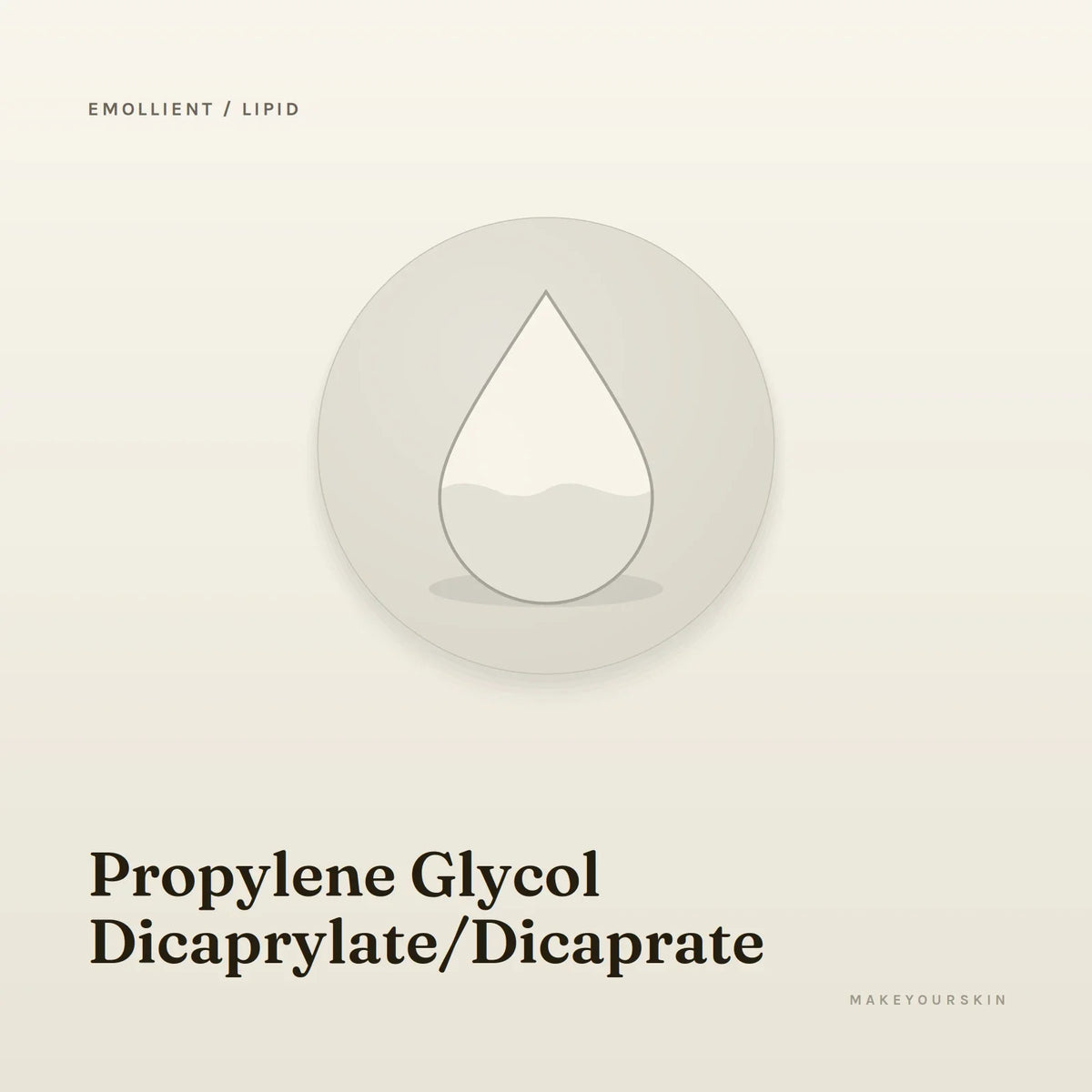 Propylene Glycol Dicaprylate/Dicaprate — liquid, Global — MakeYourSkin