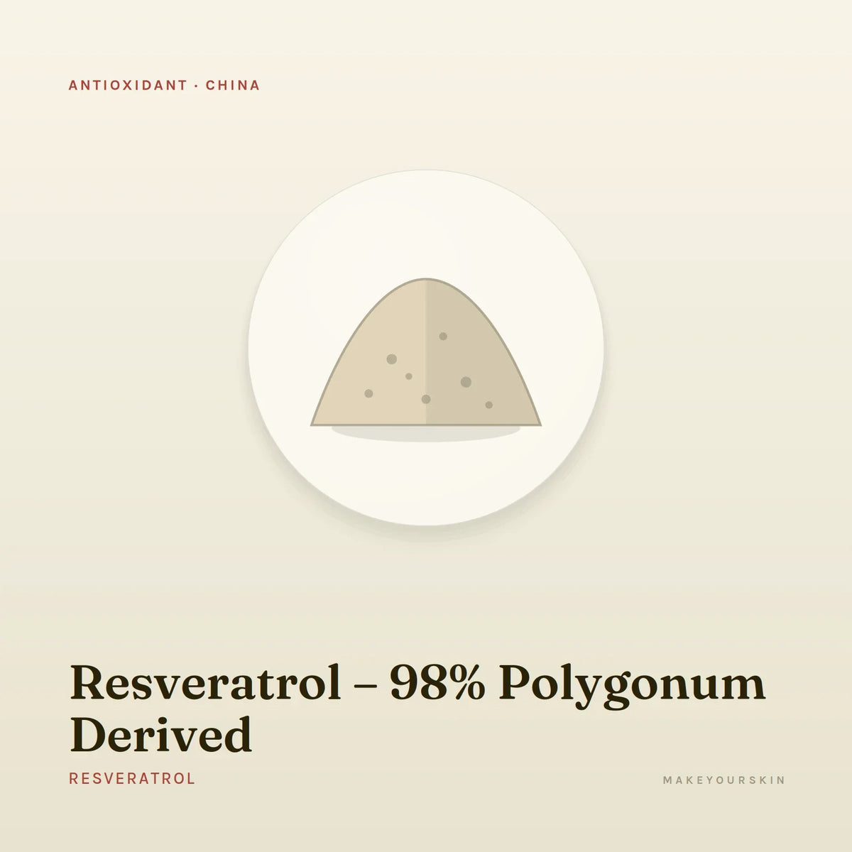 Resveratrol – 98% Polygonum Derived (Resveratrol) — powder, China · TCM — MakeYourSkin