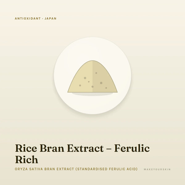 Rice Bran Extract – Ferulic Rich (Oryza Sativa Bran Extract (Standardised Ferulic Acid)) — powder, Japan · J-Beauty — MakeYourSkin