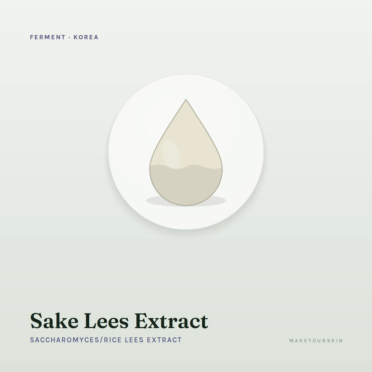 Sake Lees Extract (Saccharomyces/Rice Lees Extract) — liquid, Korea · Japan — MakeYourSkin