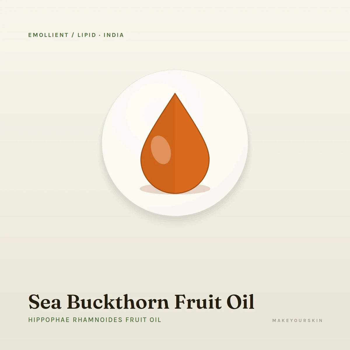 Sea Buckthorn Fruit Oil (Hippophae Rhamnoides Fruit Oil) — oil, India · Ayurveda — MakeYourSkin