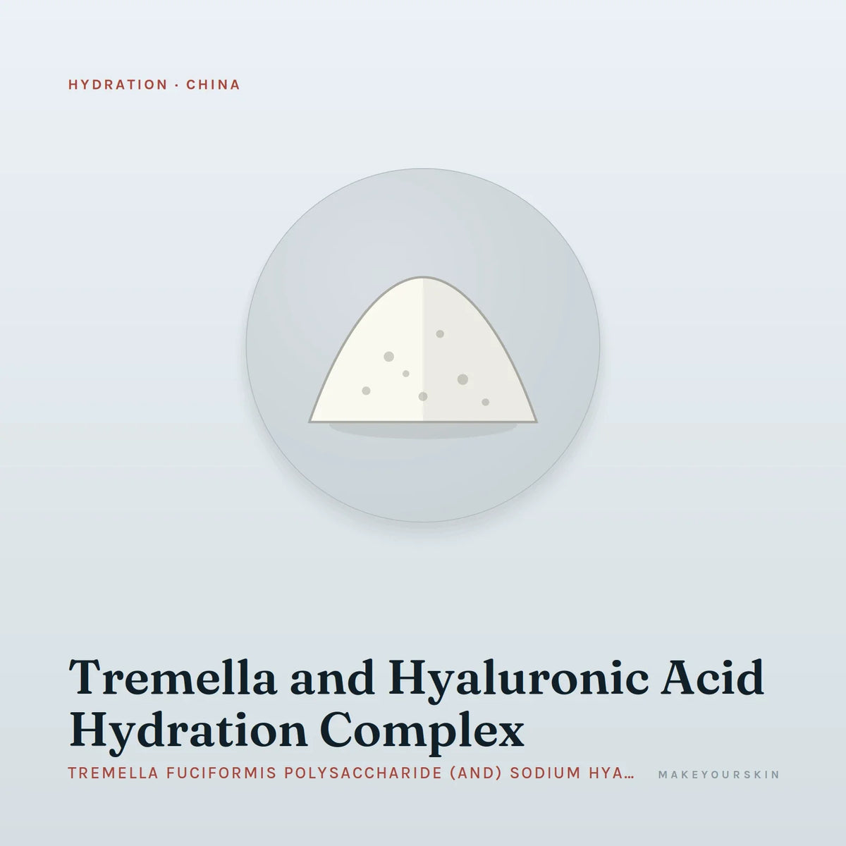Tremella and Hyaluronic Acid Hydration Complex (Tremella Fuciformis Polysaccharide (and) Sodium Hyaluronate) — powder, China · TCM — MakeYourSkin
