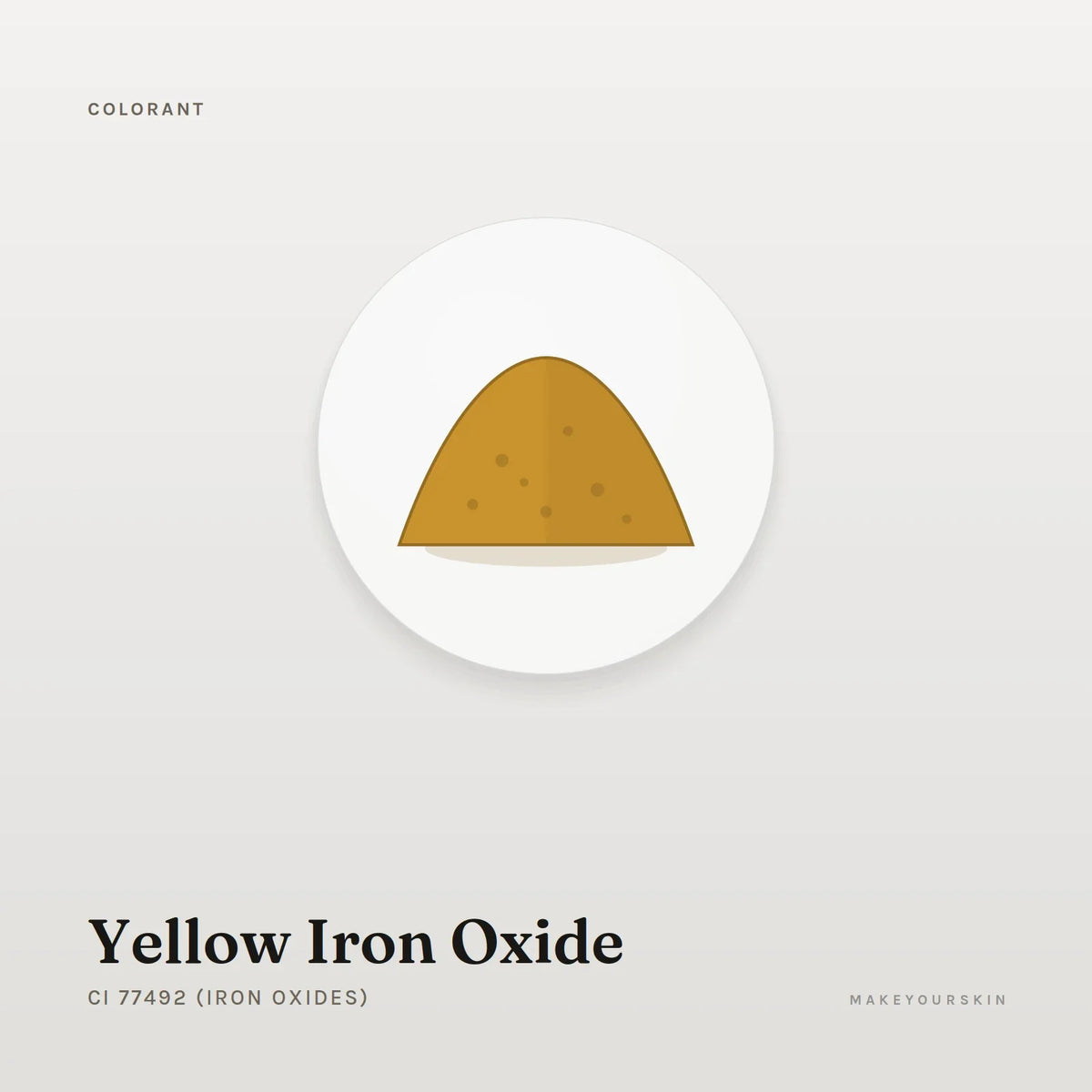 Yellow Iron Oxide (CI 77492 (Iron Oxides)) — powder, Global — MakeYourSkin